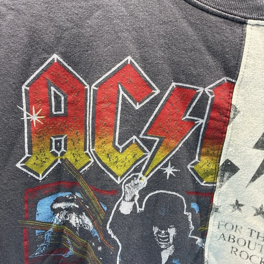 AC/DC For Those About To Rock 2022 Graphic Sweatshirt M(38-40) Patchwork GUC